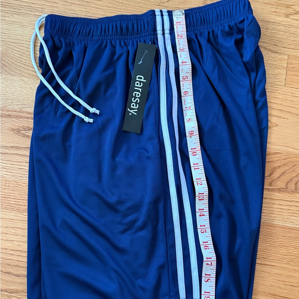 RESA Men's Blue Athletic Shorts with White Accent